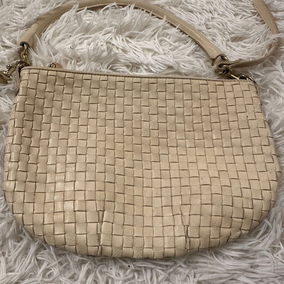 CLARE V Petit Moyen Bag in cream checker - Picture 4 of 15